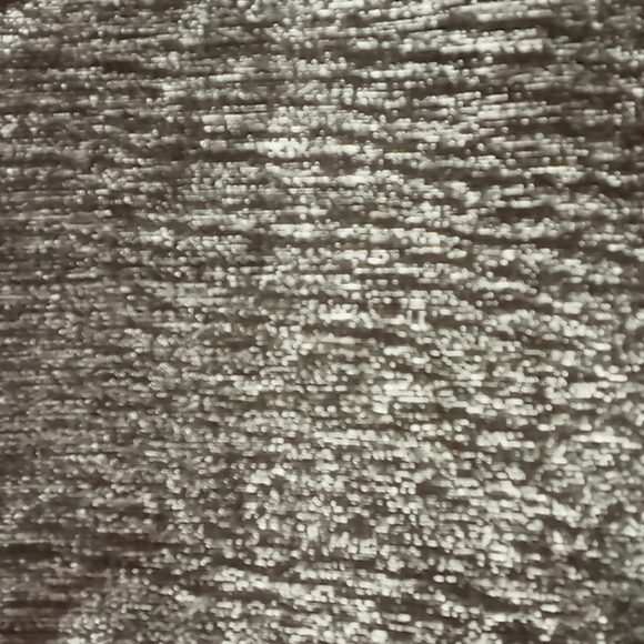 CJ Banks Silver Shimmer Blouse with Front Bottom Ruffles Size 1X - Picture 3 of 5